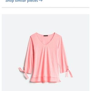 Mayari tie sleeve linen knit top